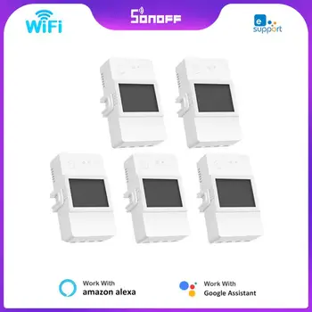 Nové SONOFF POW Elite WiFi Smart Power Meter Prepínač Reálnom Čase Power Monitor Úspory Energie EWeLink Smart Home Alexa Domovská stránka Google
