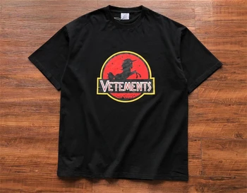 Nové Vetements Jednorožec Vyšívané Logo T-shirt Muži Ženy 1:1 Najlepšia Kvalita Ťažké Tkaniny T Shirt Top Tees Hip hop