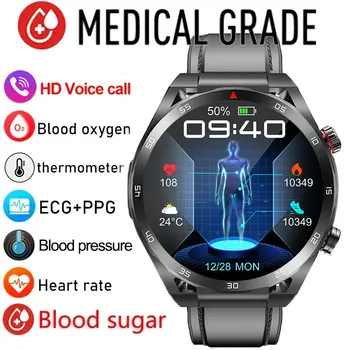 Nové neinvazívne hladiny Glukózy v Krvi Smart Hodinky pánske EKG+PPG Zdravie Monitorovanie Hovoru Smartwatch hladiny Glukózy v Krvi Meter Pre HUAWEI