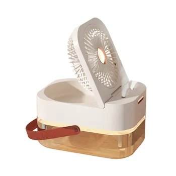 Nový Zvlhčovač Hmly Ventilátor Prenosné Ventilátor Vzduchu Chladič USB Ventilátor Stolný Ventilátor s Noc Ľahké Letné Biele