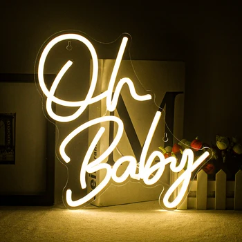 Oh, Baby, Neónový nápis LED Svetlo Roztomilý Club, Reštaurácia, Bar, Obchod Strana Deti Miestnosti Domov Svadby, narodeniny, party ART Stenu Decor Lampa