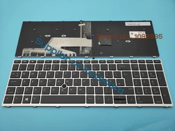 Originál NOVÉ, Pre HP Probook 450 455 470 G5 Notebook UK(GB) Klávesnica Strieborný Rám, Podsvietený Trackpoint
