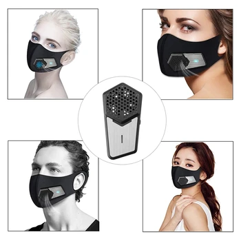 Osobné Inteligentné Elektrické Vzduchu Masku na Tvár Ventilátor na Prívod Vzduchu, 650MAh Používa pre Cyklistiku,Beh, Pletie, Outdoorové Športy