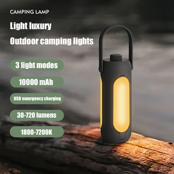 Outdoor Camping Svetlo USB Nabíjateľné Svietidlo Svietidlo Núdzové Osvetlenie Batérie Závesné Svetlo Záhrada Dekor 3 Režimy Lampa