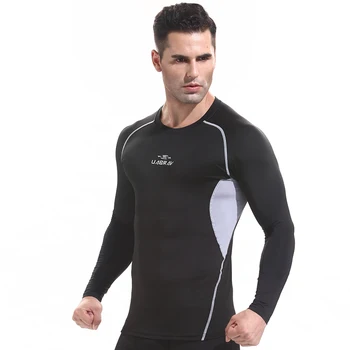 P4185 - Cvičenie, fitness mužov Krátky rukáv t shirt mužov tepelnej svalov kulturistike nosenie kompresie Elastické Slim cvičenie oblečenie