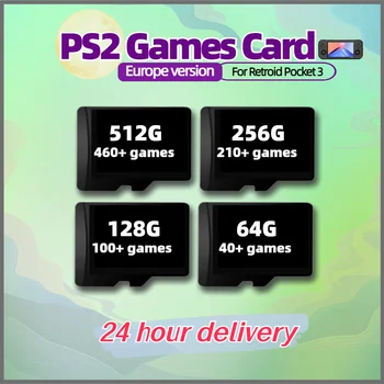 PS2 Hry, Karty Pre Retroid Vrecku 3 Plus Flip Európe Verzia TF Box Vlastnej Pamäte Retro512G 460+ 256G 210+ 128 G 100+ 64 G