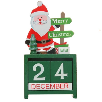 Perpetual Calendar Drevené Bloky, Kalendár, Vianočný Adventný Kalendár Časovač Ornament na Domácej Strane Police, Stoly
