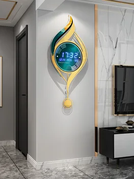 Perpetual calendar elektronické hodiny nový high-end hodiny nástenné hodiny obývacia izba dekorácie domov hodiny kreatívneho osvetlenia luxus