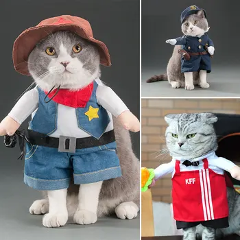Pet mačka a pes kostýmy Roztomilý vtipné kostýmy, Funny cosplay oblečenie Stojí kríž-kúpacie oblečenie pre mačky psa halloween kostým