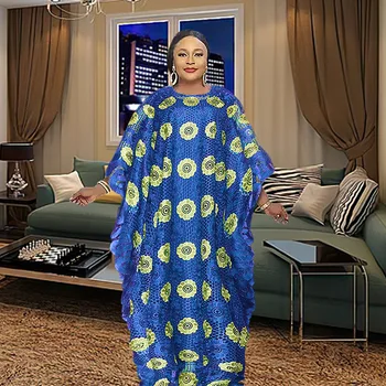 Plus Veľkosť African Party Šaty pre Ženy 2023 Dashiki Ankara Čipky Boubou Župan Abaya Dubaj Kaftan Maxi Šaty Afrike Oblečenie