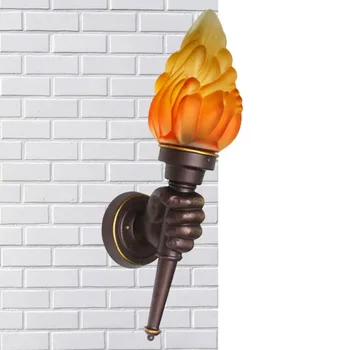 Pochodeň Lampa Klasického Ruke Pochodeň Svetla Kreatívne Nástenné Svietidlo Nástenné Sconces Plameňom, Domov Dekoratívne Vintage Umenie Pre Spálne