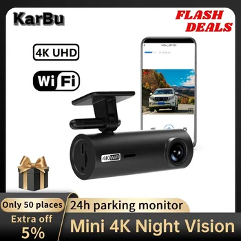 Pomlčka Cam 4K Wifi Kamera pre Auto Dashcam 24h Parkovanie Monitor Dvr Para Coche Mini Kamera Samochodowa Rejestrator Video Registrator