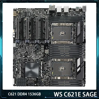 Pracovisko základná Doska Pre Asus WS C621E ŠALVIA C621 12 x DIMM DDR4 1536GB