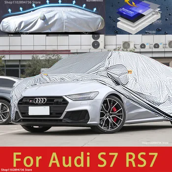 Pre Audi S7 RS7 Vonkajšie Ochrany Full Auto Pokrýva Snehová pokrývka Slnečník Vodotesný, Prachotesný Exteriéru Auto príslušenstvo