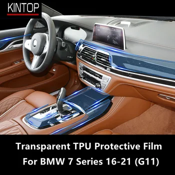 Pre BMW 7 Series 16-21 G11 Interiéru Vozidla stredovej Konzoly Transparentné TPU Ochranný Film Anti-scratch Opravy Film