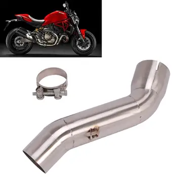 Pre Ducati Monster 821 1200 2014-2016 Motocykel Výfukových Polovice Prepojenie Potrubia Upravené Šál Uniknúť Z Nehrdzavejúcej Ocele, Pripojenie Rúrky