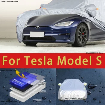 Pre Tesla Model S Vonkajšie Ochrany Full Auto Pokrýva Snehová pokrývka Slnečník Vodotesný, Prachotesný Exteriéru Auto príslušenstvo