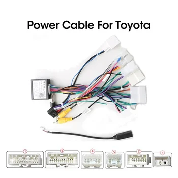 Pre Toyota Corolla/Camry/RAV4 S Canbus Auta 16-pin Android Drôt Postroj Napájací kábel Kábel Adaptéra