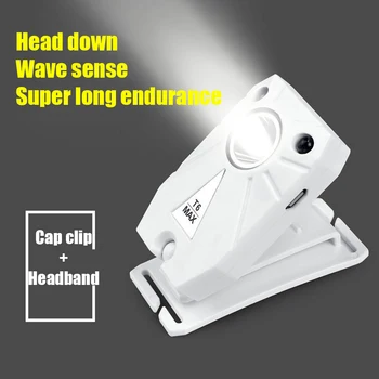 Prenosné Svetlomet Klip na Spp Svietidlá LED Senzor Svetlometu Multi-funkčný USB Nabíjateľné pre Outdoorové potreby na Kempovanie, Rybárske Nočné Svetlo