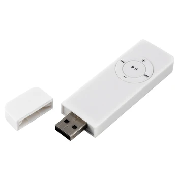 Prenosné USB Šport U Diskov Mini Mp3 Prehrávač Hudby Podpora 32 GB TF Karty(biela)