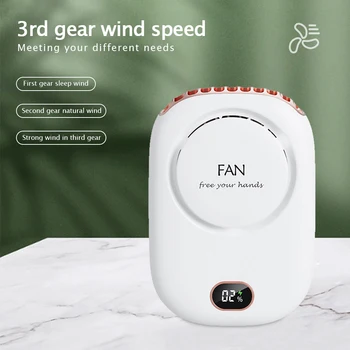 Prenosné Ventilátor Multifunkčné Leafless Pás Clip Fanúšikov 3-Nastaviteľná rýchlosť USB Nabíjateľné Pohodlné pre Camping, Turistiku, Rybolov