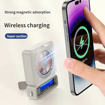 Prenosné elektrické Banka Nabíjačku Bezdrôtový Powerbank Mcgsafe pre Huawei Iphone Samsung 10000mAh Externú Batériu S Rýchle Nabíjanie