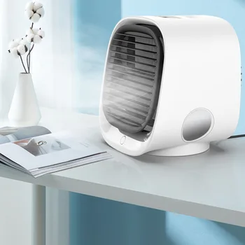 Prenosný Mini Klimatizácia USB Chladič Vzduchu Ventilátor Zvlhčovač Vodou Chladený Vzduch Chladiaci Ventilátor Pre Office Spálňa S 7 Farby Svetla