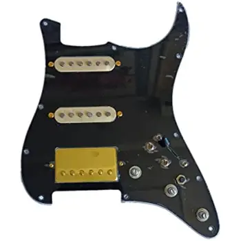 Prewired ST Elektrická Gitara HSS Pickguard Nastaviť Multifunkčné Prepínač Alnico 5 Snímače Humbucker Snímače Gitarové Časti