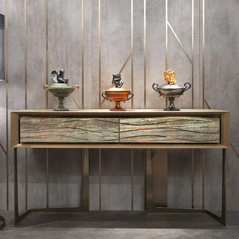 Priemyselné cena Európskom štýle kovové, drevené sonsole tabuľka elegantné multi stôl pre obývacia izba apartmán