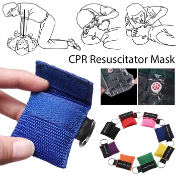 Prvú Pomoc Masku na Tvár Štít Jednorazové CPR Resuscitator Masky, Dýchacie Masky Úst Dych jednosmerný Ventil Núdzové Vonkajšie Nástroje