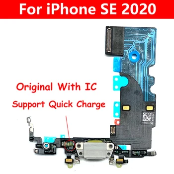 Pôvodný Pre iPhone SE 2020 Dock Konektor Micro USB Nabíjací Port Nabíjanie Flex Kábel Mikrofónu Rada