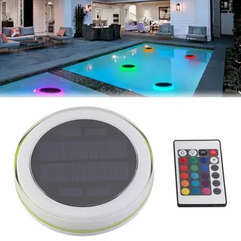 RGB Solárne Plávajúce Bazény Svetlá Vodotesný IP68 Nabíjateľná LED Rybník Fontána Žiarovky Diaľkové Vonkajšie Kúpeľné Garden Party