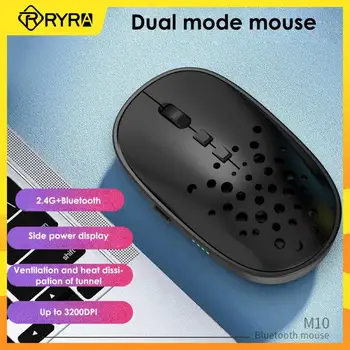 RYRA M10 Bluetooth-kompatibilné Dual-mode Myši Vypnúť Bezdrôtovú Myš Power meter Otvor Pre Nabíjanie Prenosného Počítača Príslušenstvo
