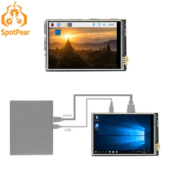 Raspberry Pi 3,5 palcový HDMI LCD IPS Odporový Dotykový Displej 480×320 Rozlíšenie