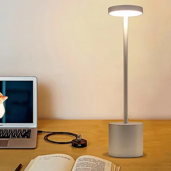Retro stolná Lampa USB Nabíjateľné Akumulátorové Nočné Svetlo Plynulou Stmievanie Stolové Lampy, Nočné Lampy, Hotelový Bar Dekorácie