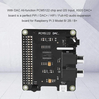 Rozširujúca Doska pre Raspberry Pi HiFi DAC+ Full-HD Audio PCM5122 Čip 24-bitové Rozšírenie-rada pre Raspberry Pi 3 Model B/2B/B+/A+