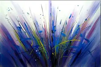 Ručne Maľované Modrá Sprej Abstraktnú olejomaľbu by Zručný Maliar Moderného Maliarstva na Obývacia Izba Dekorácie Umenie