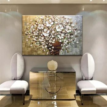 Ručne Maľované olejomaľba Paletu Nôž Kvet Plátno na stenu umelecké plátno Obrázky pre obývacia izba domova cuadros decoracion 32