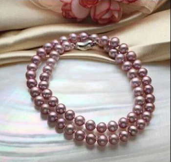 Ručne viazané, robustný Top Triedenie AAAA++ obrovský 9-10 mm skutočné tahitian fialová kolo perlový náhrdelník 16vo 18in 20in 22in 24in 35
