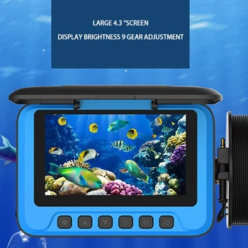 Rybolov Fotoaparát Modrá 4.3 Palcový Displej 100 kg Rybárske Hmotnosť Nepremokavé Nočné Videnie High-Definition Detektor Rýb