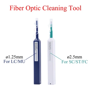 SC/FC/ST LC/MU One-Touch Optický Cleaning Tool 1,25 mm a 2,5 mm Čistiace Pero 800 Čistenie Optických Cleaner