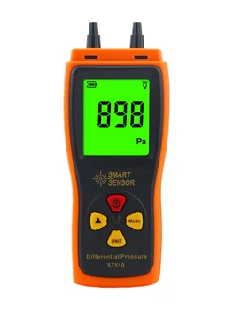 ST510 vysoko presné digitálne rozdiel tlaku obrysu potrubia, prietok, tlak, rýchlosť vetra, tlak detektor,