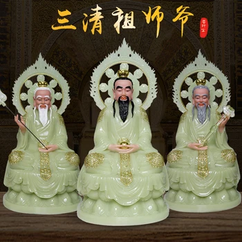 Sada 3ks Taoizmu ZU SHI Bohov Chrámu DOMOV Oltár ochrany TAI SHANG LAO JÚN YUAN SHI TIANZUN DAODE Boh, BUDHA FENG SHUI socha