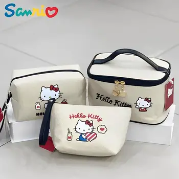 Sanrio Hello Kitty Jednoduchosť Wash Bag Kawaii Veľkú Kapacitu Prenosné Ostatné Skladovanie Taška dámskej Módy Cestovná Kozmetická Taška