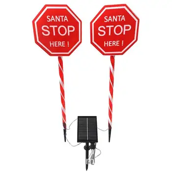 Santa Tu Zastaviť Prihlásiť Dekoratívne Vianočné Dvore LED Svetlá, Vianočné Slnečné Svetlo Dekoračné predmety S 8 Svetelné Režimy Pre Dvore Cesta