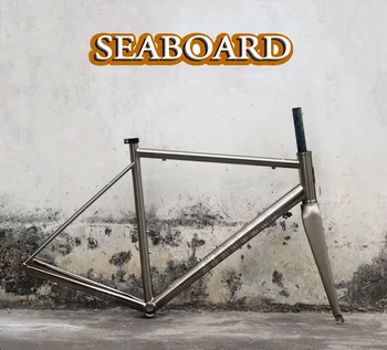 Seaboard CR03 Cestných Bicyklov CRMO Ocele Rám Brúsený Strieborný Rám Inovované karbónová Predná Vidlica 44/47/50/53/56 CM Výška