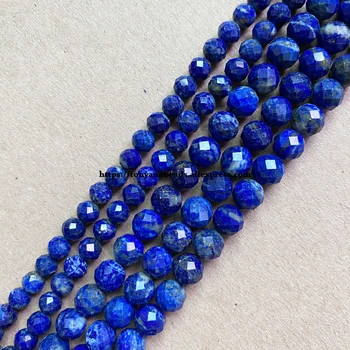  Semi-precious Stone-Diamond Cuts Tvárou AA Kvality Lapis Lazuli 7