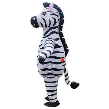 Simbok Zebra Nafukovacie Kostým Halloween Kostýmy pre Dospelých celého Tela Roztomilé Čierne Biele Zviera, Karneval, Party, hranie Rolí Oblečenie