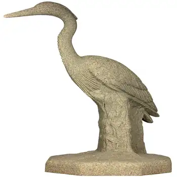 Skvelé Heron Socha – Prírodného Pieskovca Vzhľad – Vyrobené z Živice – Ľahký – 31 Výška Stôl dekorácie pre mužov San