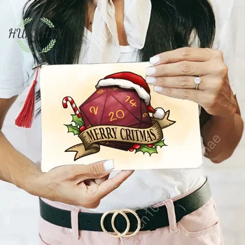 Smiešne, Veselé Vianoce Kozmetická Taška pre 2023 Nový Rok, Santa Tlač Darček Ozdoby Multi Funkčné Žien Cestovné Tašky Skladovanie